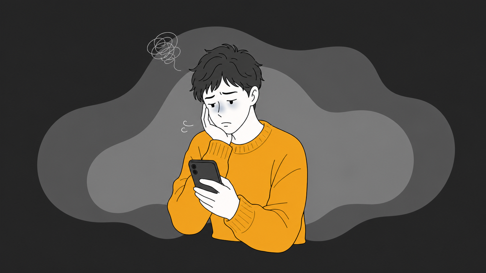 転職エージェントの対応に悩む男性
